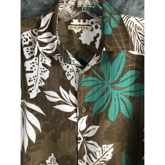 Havanera Hawaiian Shirt Men’s Floral Button Down Tropical Shirt Adult Medium - Picture 6 of 16